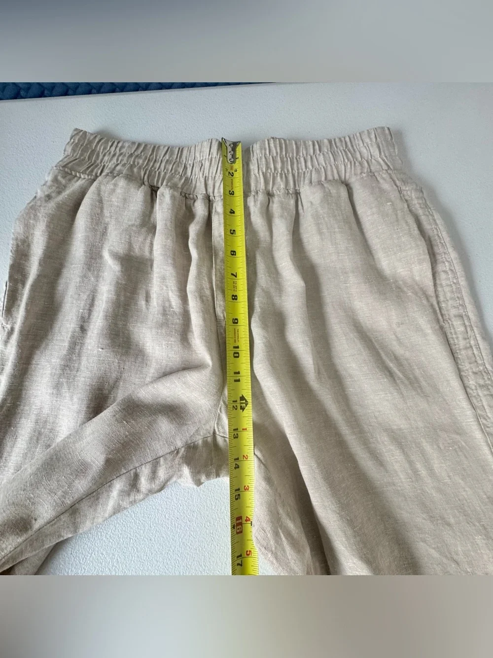 Quince 100% European Linen Wide Leg Pants Size L Flax